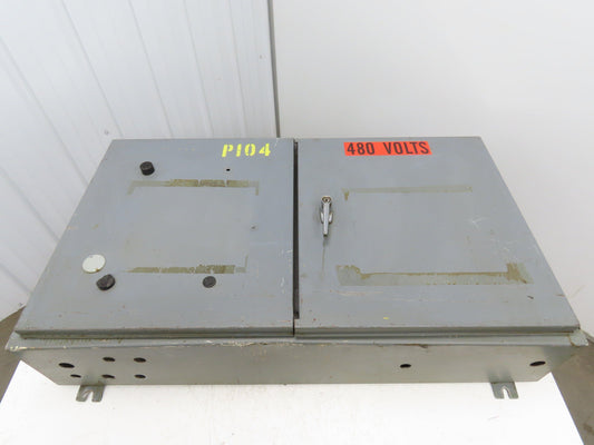Hoffman Industrial Electrical Enclosure With Double Door And Backplate 42x24x8"