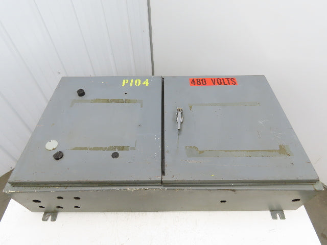 Hoffman Industrial Electrical Enclosure With Double Door And Backplate 42x24x8"