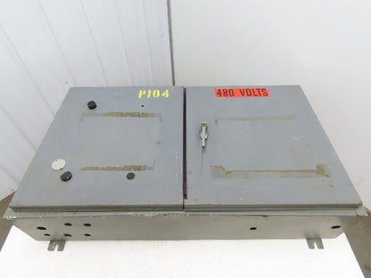 Hoffman Industrial Electrical Enclosure With Double Door And Backplate 42x24x8"