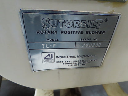 Sutorbilt 7L-F Positive Displacement Blower Package 25Hp 230/460V 3 Ph