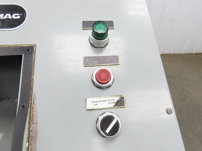 Hoffman C20C20 Sloped Top Consolet Steel Enclosure On 3' Pedestal 50" High Point