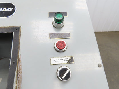 Hoffman C20C20 Sloped Top Consolet Steel Enclosure On 3' Pedestal 50" High Point