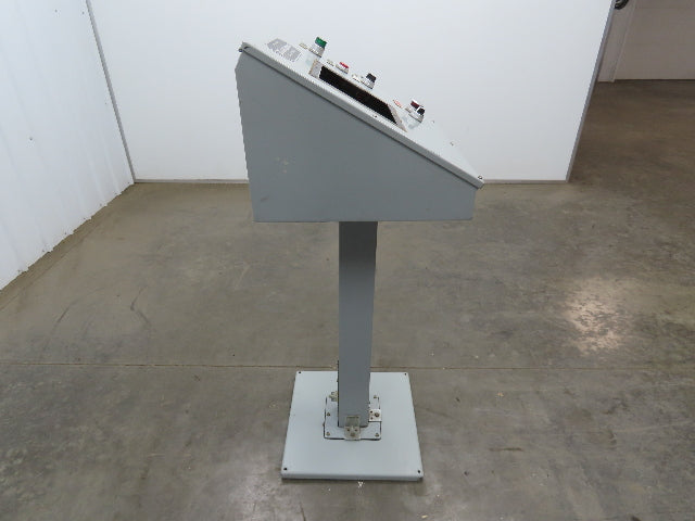 Hoffman C20C20 Sloped Top Consolet Steel Enclosure On 3' Pedestal 50" High Point