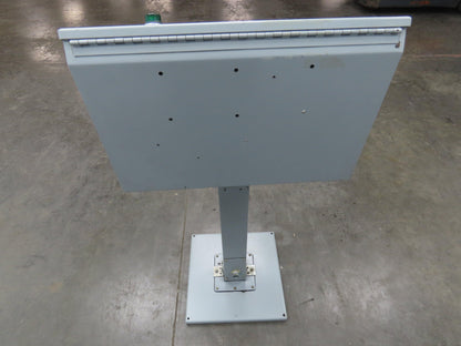 Hoffman C20C20 Sloped Top Consolet Steel Enclosure On 3' Pedestal 50" High Point