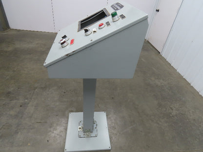 Hoffman C20C20 Sloped Top Consolet Steel Enclosure On 3' Pedestal 50" High Point