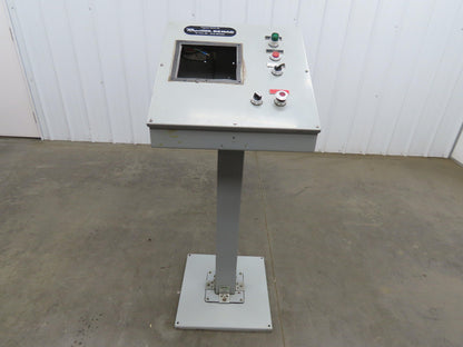 Hoffman C20C20 Sloped Top Consolet Steel Enclosure On 3' Pedestal 50" High Point