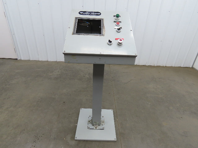 Hoffman C20C20 Sloped Top Consolet Steel Enclosure On 3' Pedestal 50" High Point