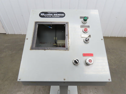 Hoffman C20C20 Sloped Top Consolet Steel Enclosure On 3' Pedestal 50" High Point