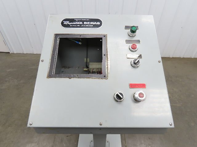 Hoffman C20C20 Sloped Top Consolet Steel Enclosure On 3' Pedestal 50" High Point