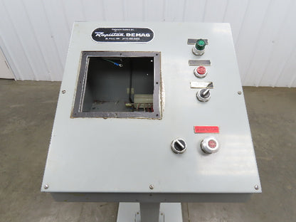 Hoffman C20C20 Sloped Top Consolet Steel Enclosure On 3' Pedestal 50" High Point