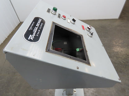 Hoffman C20C20 Sloped Top Consolet Steel Enclosure On 3' Pedestal 50" High Point