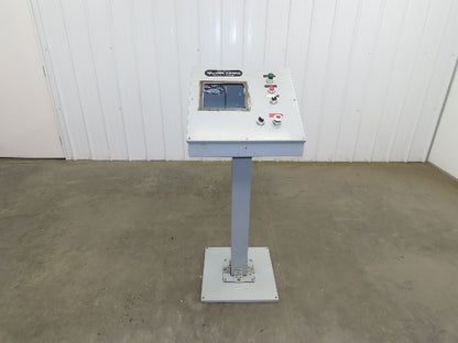 Hoffman C20C20 Sloped Top Consolet Steel Enclosure On 3' Pedestal 50" High Point