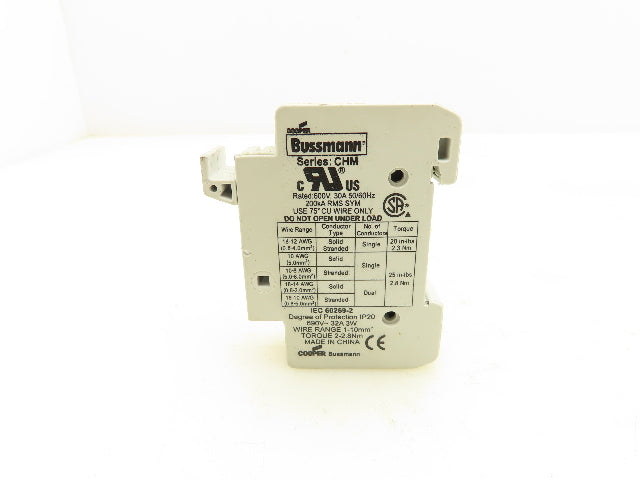 Cooper Bussmann Midget 10x38 Fuse Holder 30A 600V Lot of 9