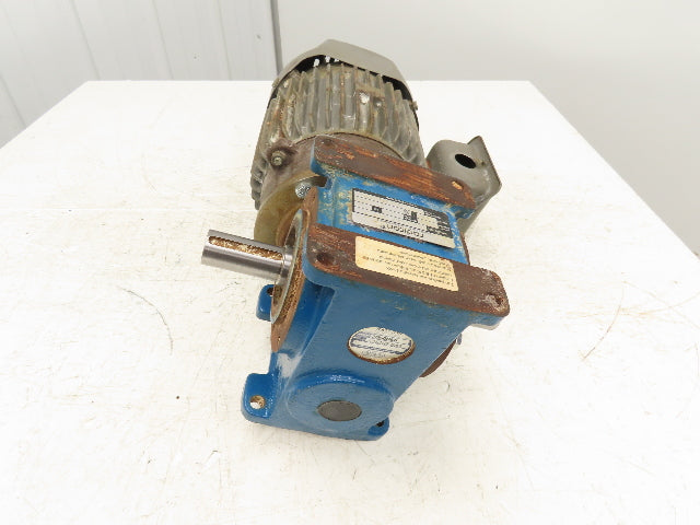 Radicon Reducer 5:1 Toshiba Gearmotor 2Hp 230/460V 3PH 346 RPM Dual Shaft 145TC