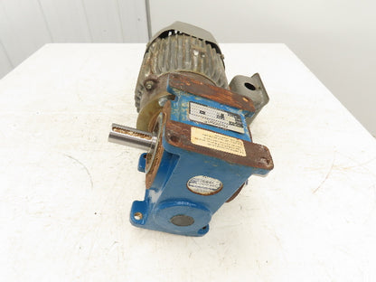 Radicon Reducer 5:1 Toshiba Gearmotor 2Hp 230/460V 3PH 346 RPM Dual Shaft 145TC