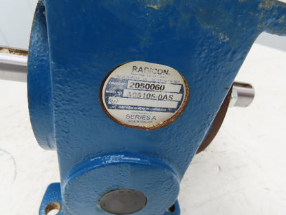 Radicon Reducer 5:1 Toshiba Gearmotor 2Hp 230/460V 3PH 346 RPM Dual Shaft 145TC
