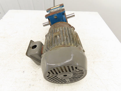 Radicon Reducer 5:1 Toshiba Gearmotor 2Hp 230/460V 3PH 346 RPM Dual Shaft 145TC