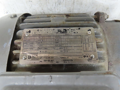 Radicon Reducer 5:1 Toshiba Gearmotor 2Hp 230/460V 3PH 346 RPM Dual Shaft 145TC