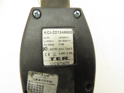 TER KCI-221346600 Bridge Crane Hoist Pendent 4 Button 1 Speed E-stop 49'  Cable