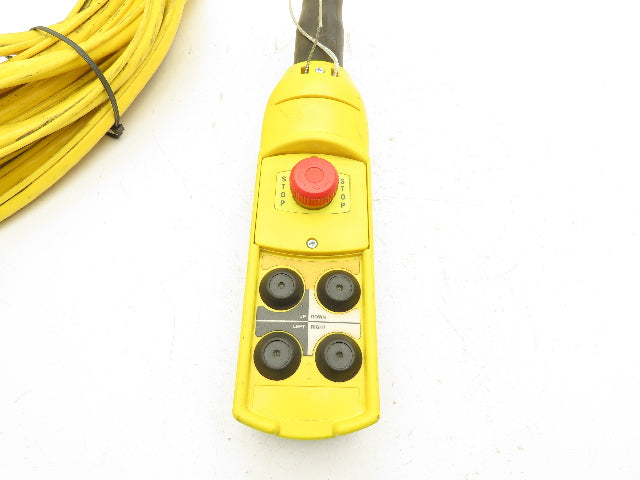TER KCI-221346600 Bridge Crane Hoist Pendent 4 Button 1 Speed E-stop 49'  Cable