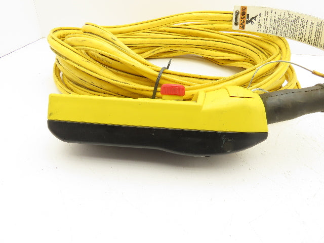 TER KCI-221346600 Bridge Crane Hoist Pendent 4 Button 1 Speed E-stop 49'  Cable