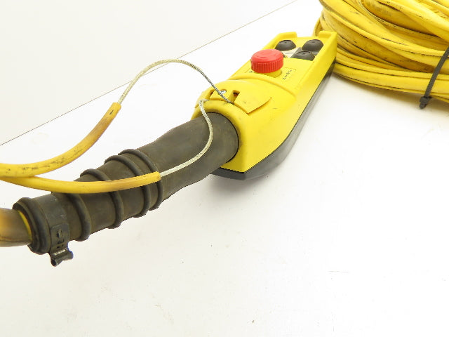 TER KCI-221346600 Bridge Crane Hoist Pendent 4 Button 1 Speed E-stop 49'  Cable