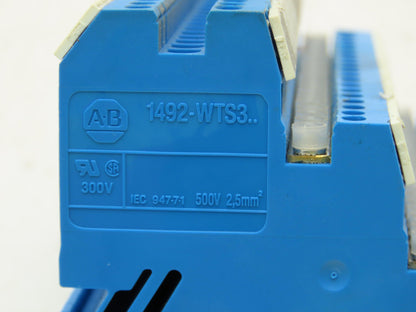 Allen Bradley 1492-WTS3 Terminal Block Din Rail Blue 2.5mm 500V Lot of 60