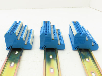 Allen Bradley 1492-WTS3 Terminal Block Din Rail Blue 2.5mm 500V Lot of 60