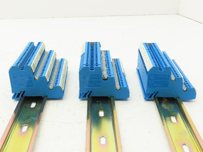 Allen Bradley 1492-WTS3 Terminal Block Din Rail Blue 2.5mm 500V Lot of 60