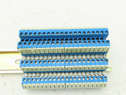 Allen Bradley 1492-WTS3 Terminal Block Din Rail Blue 2.5mm 500V Lot of 60