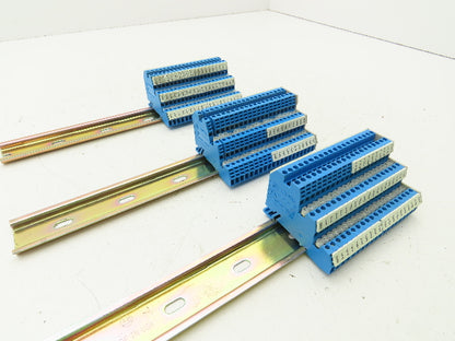 Allen Bradley 1492-WTS3 Terminal Block Din Rail Blue 2.5mm 500V Lot of 60