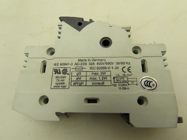 Wohner AC-22B Fuse Holder 32A 400/690V Lot of 9