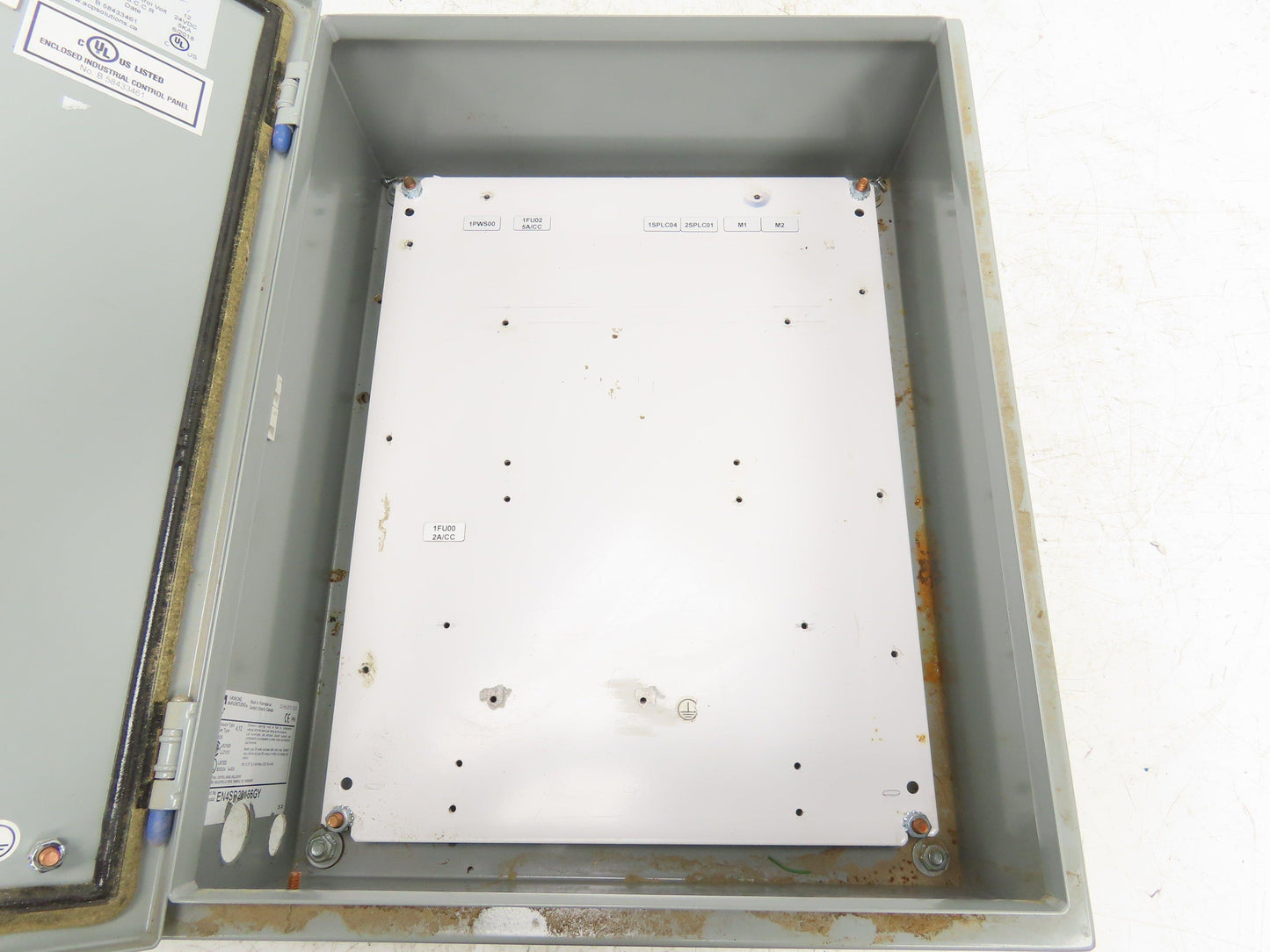 Hammond EN4SD20166GY Electrical Enclosure Box 20x16x6" Wall Mount Back Panel