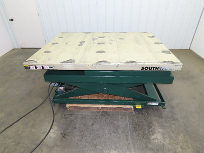 Southworth Hydraulic Scissor Lift Table 500lb 48" Travel 54x72" Top 90° Tip 115V