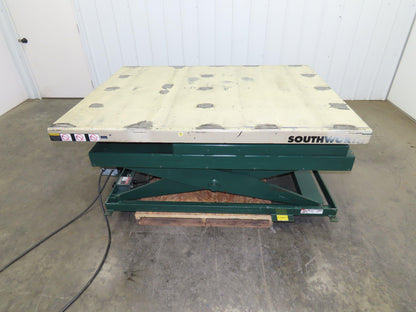 Southworth Hydraulic Scissor Lift Table 500lb 48" Travel 54x72" Top 90° Tip 115V