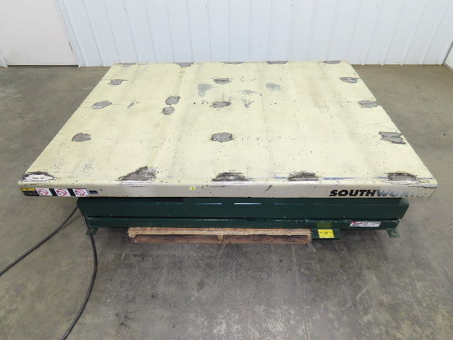 Southworth Hydraulic Scissor Lift Table 500lb 48" Travel 54x72" Top 90° Tip 115V