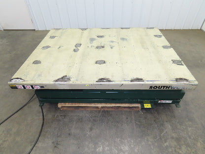 Southworth Hydraulic Scissor Lift Table 500lb 48" Travel 54x72" Top 90° Tip 115V