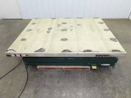 Southworth Hydraulic Scissor Lift Table 500lb 48" Travel 54x72" Top 90° Tip 115V