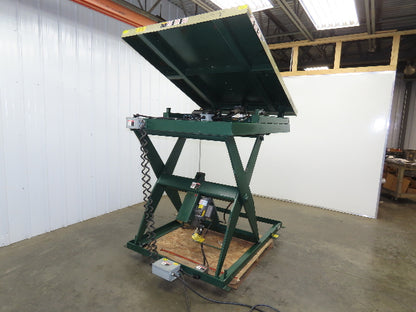 Southworth Hydraulic Scissor Lift Table 500lb 48" Travel 54x72" Top 90° Tip 115V