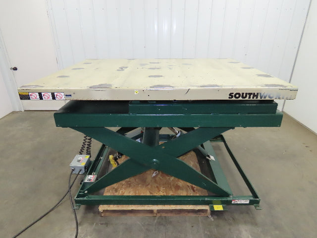 Southworth Hydraulic Scissor Lift Table 500lb 48" Travel 54x72" Top 90° Tip 115V