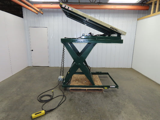 Southworth Hydraulic Scissor Lift Table 500lb 48" Travel 54x72" Top 90° Tip 115V