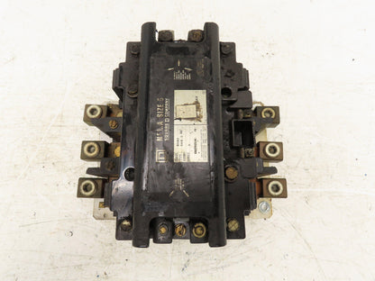 Square D 8502 SG02 Contactor Motor Starter 600V 3 Pole Nema Size 5 120V Coil
