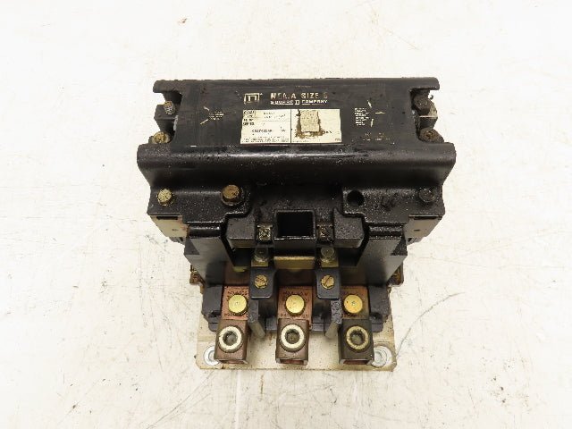 Square D 8502 SG02 Contactor Motor Starter 600V 3 Pole Nema Size 5 120V Coil