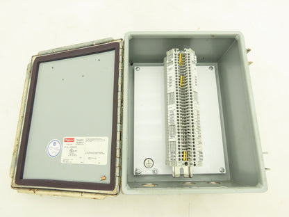 Hoffman A1008CHFTC Electrical Enclosure Box 10x8x4" Wall Mount Terminal Blocks