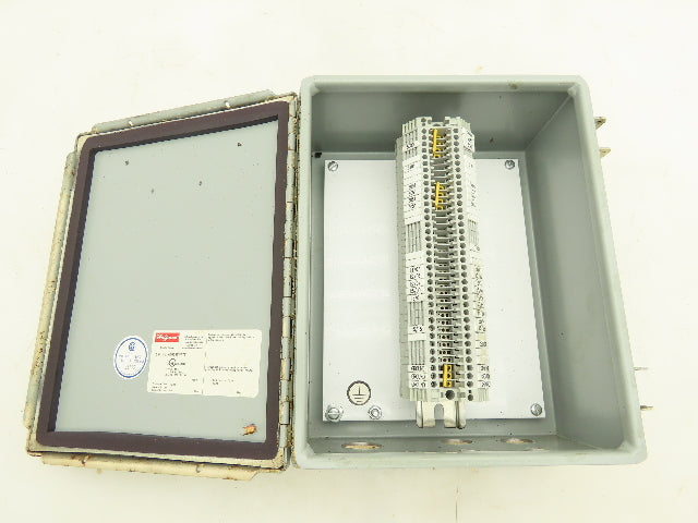 Hoffman A1008CHFTC Electrical Enclosure Box 10x8x4" Wall Mount Terminal Blocks