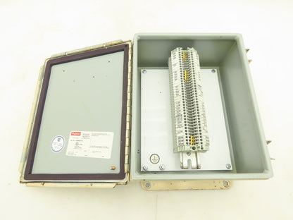 Hoffman A1008CHFTC Electrical Enclosure Box 10x8x4" Wall Mount Terminal Blocks