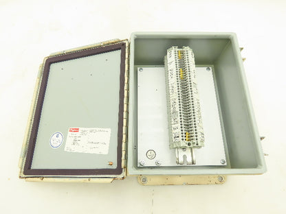 Hoffman A1008CHFTC Electrical Enclosure Box 10x8x4" Wall Mount Terminal Blocks