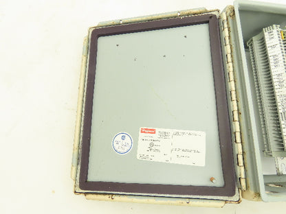 Hoffman A1008CHFTC Electrical Enclosure Box 10x8x4" Wall Mount Terminal Blocks