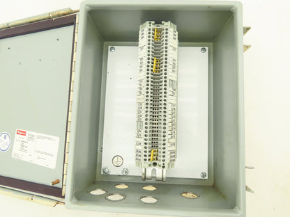 Hoffman A1008CHFTC Electrical Enclosure Box 10x8x4" Wall Mount Terminal Blocks