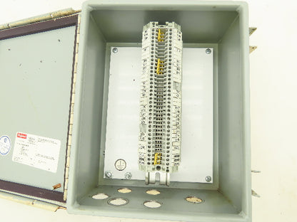 Hoffman A1008CHFTC Electrical Enclosure Box 10x8x4" Wall Mount Terminal Blocks